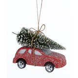 CANVAS Brights Collection Toy Car with Christmas Tree Ornament, Assorted Front_Angled_Right