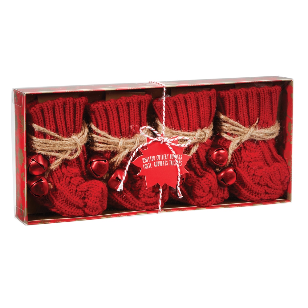 Festive Knitted Cutlery Holders Canadian Tire