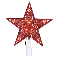 CANVAS Pre-Lit Sequin Star Tree Topper, Assorted Front_Flat