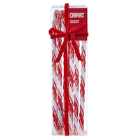 Cannes de Noël de grand format CANVAS Collection, rouge, paq. 6 Front_Flat