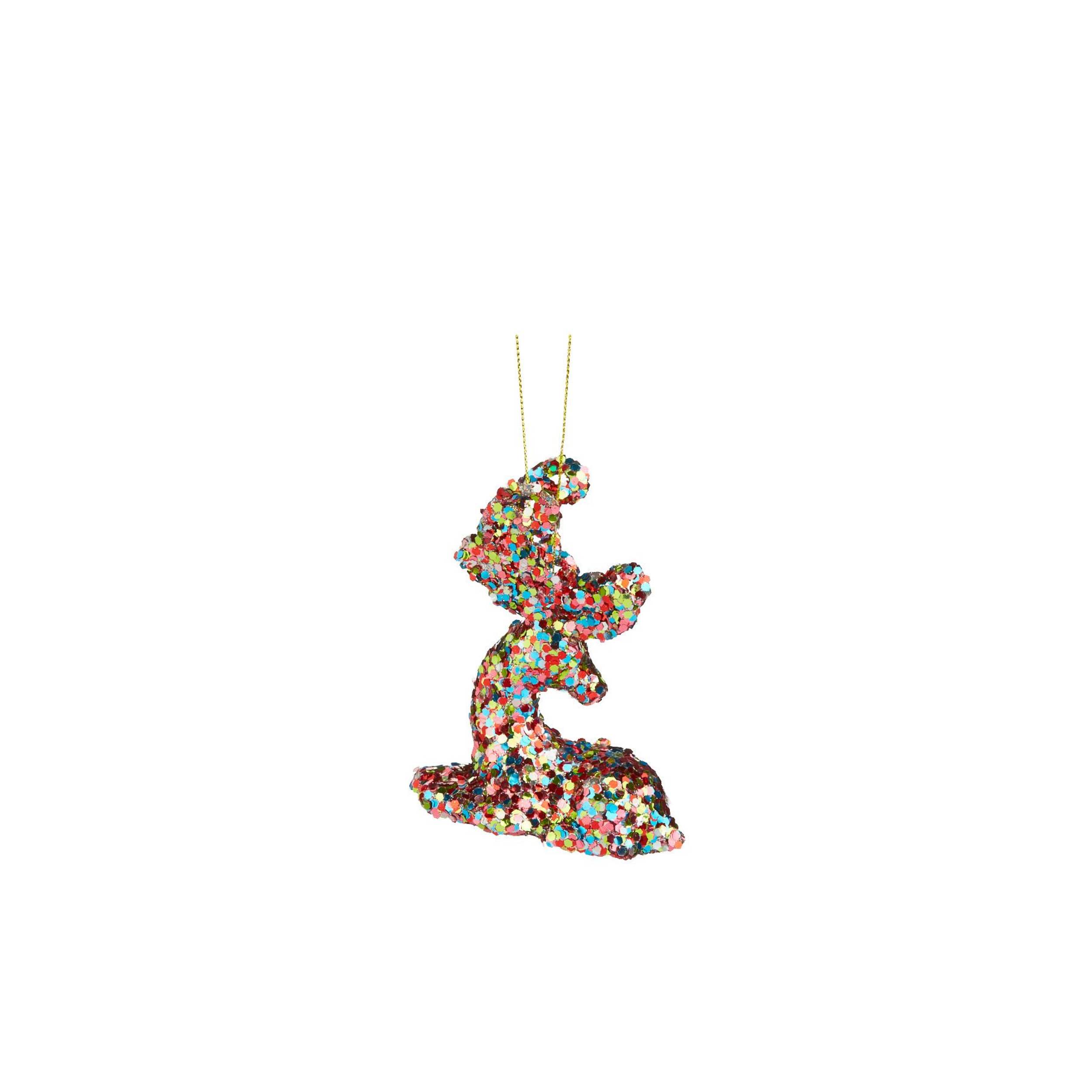 CANVAS Brights Sequin Deer Ornament, Assorted Front_Flat