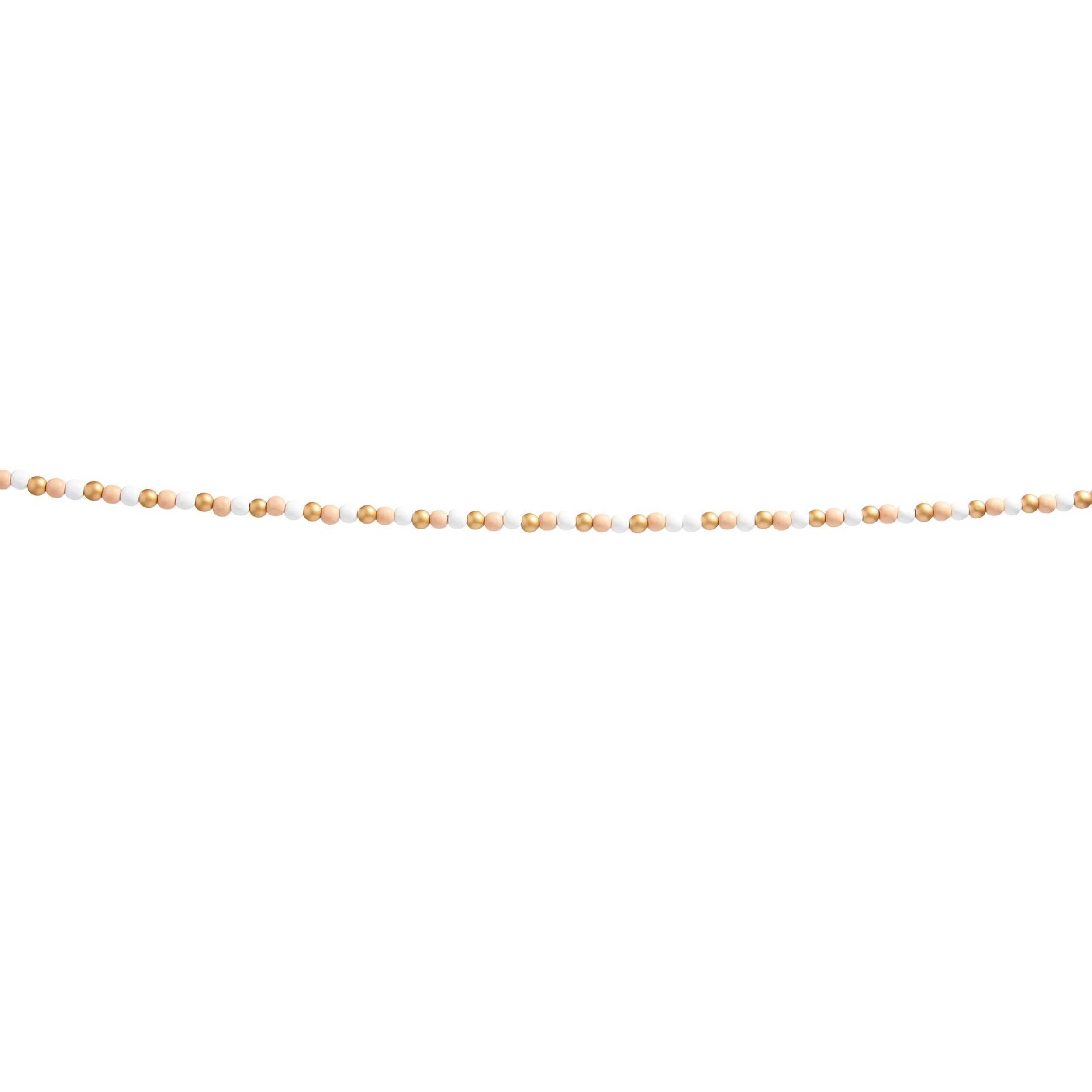 CANVAS Gold Wood Bead Garland, 8-ft CloseUp