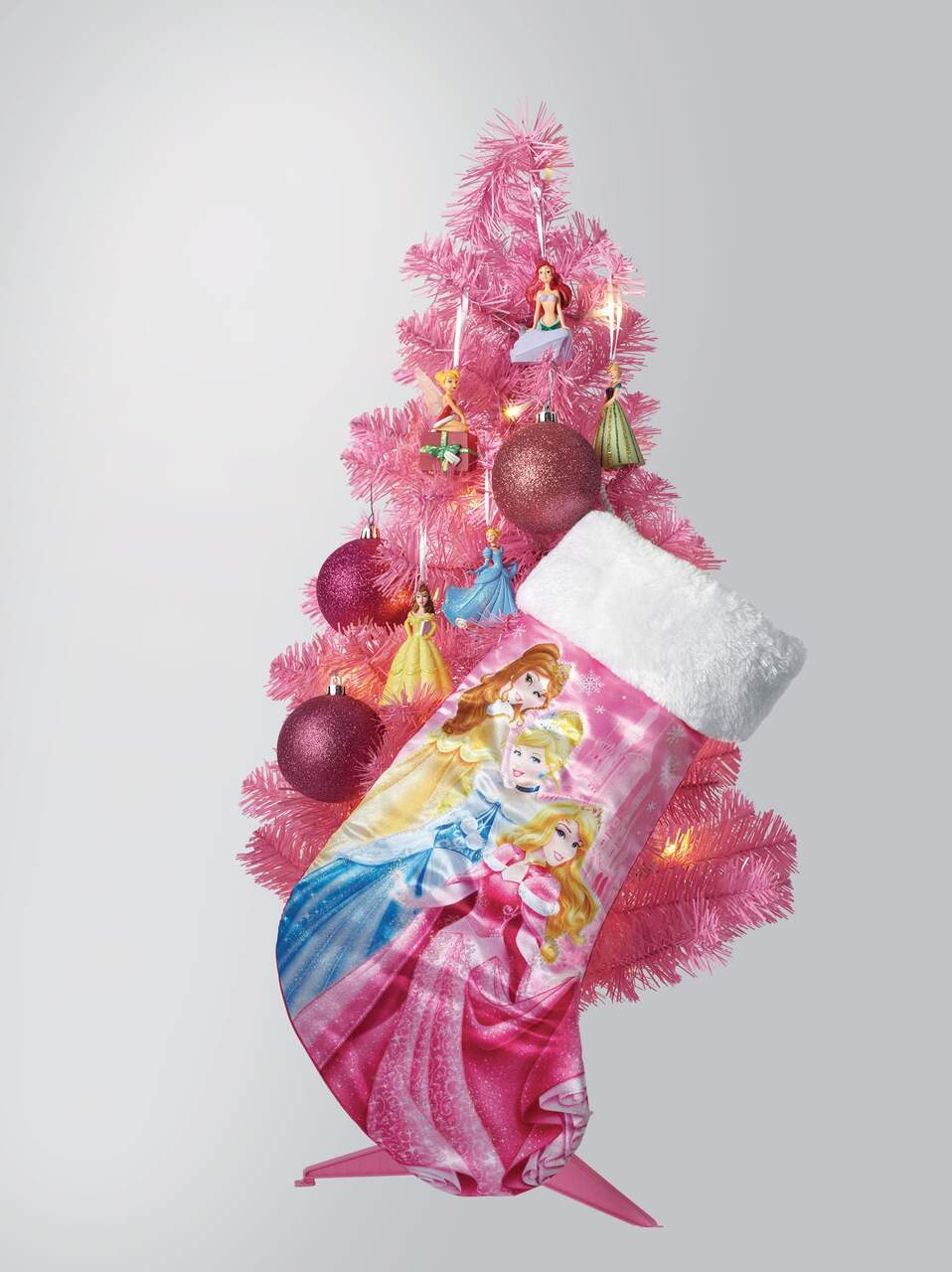 Sapin de noël mural lumineux rose – Le rêve de Noël