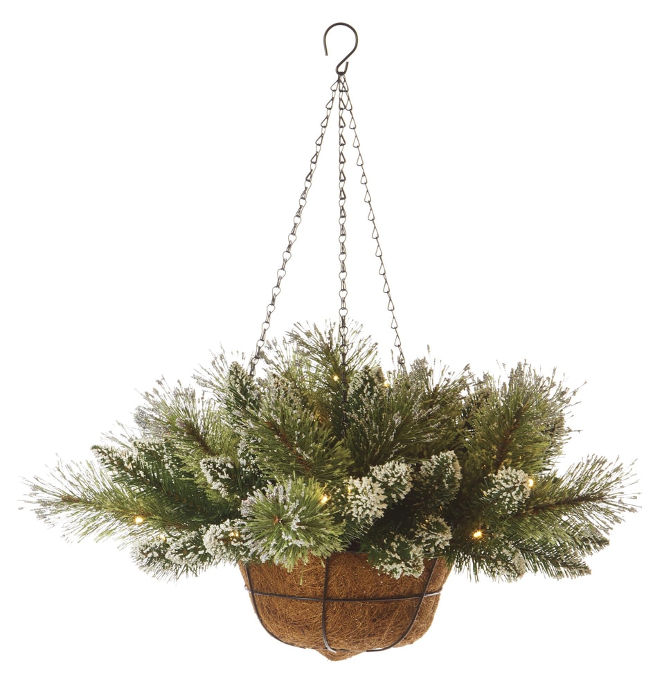 NOMA Shimmery PreLit Hanging Basket, 24in Canadian Tire