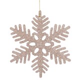 CANVAS Collection Bordeaux - Ornement de Noël Flocon de neige scintillant, rose Front_Flat