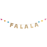 CANVAS Brights Collection Christmas Decoration FALALA Garland, Gold, 6-ft Front_Flat