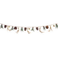 CANVAS Enchanted Collection Christmas Decoration Antler Garland, Gold, 6-ft
