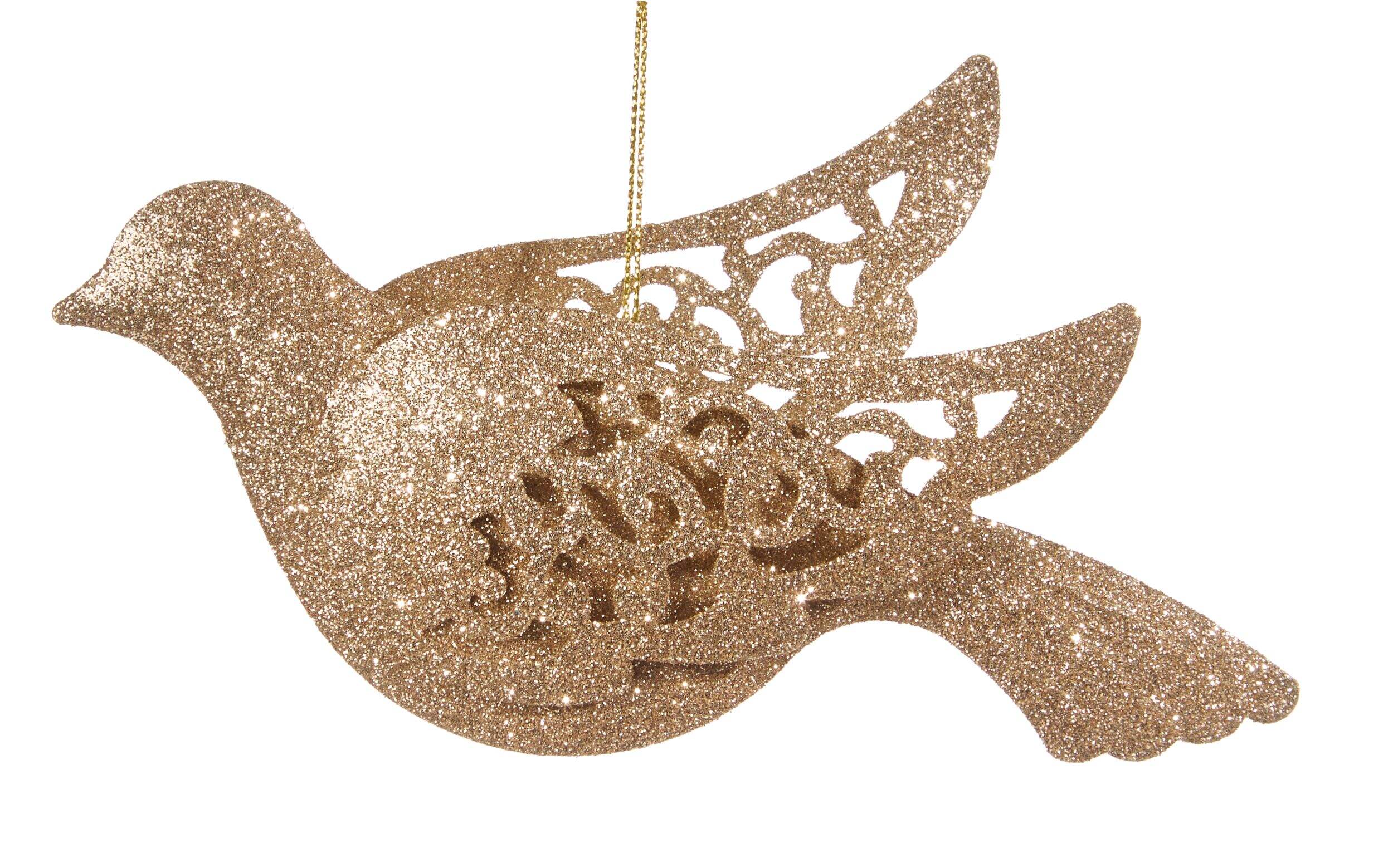 CANVAS Collection Or - Ornement de Noël oiseau métallique Front_Flat