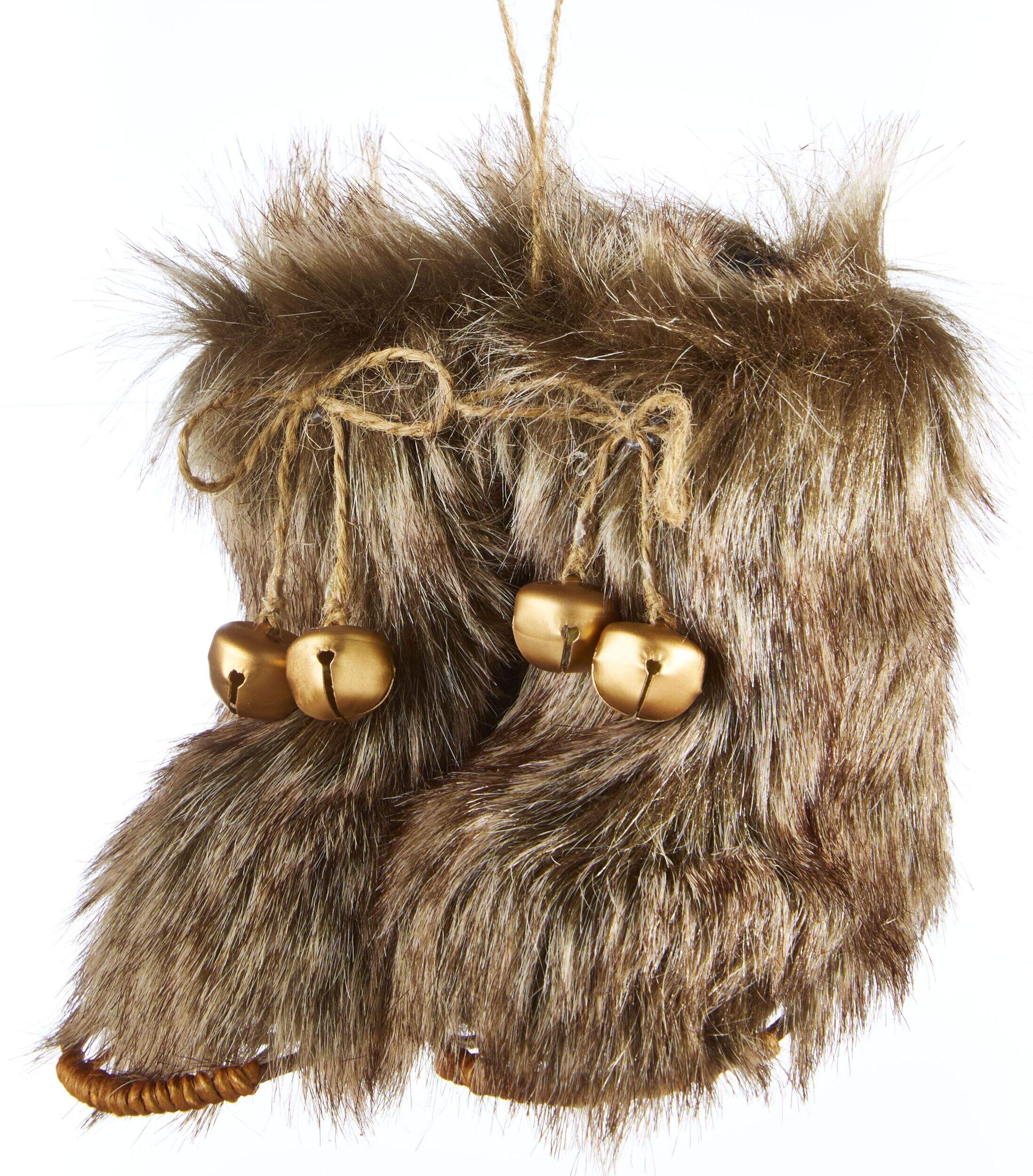 CANVAS Red Collection Fur Boots Ornament Front_Angled_Left