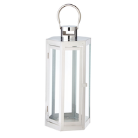 CANVAS Stainless Steel Hexagon Lantern, 16-in Front_Angled_Right