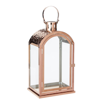CANVAS Stainless Steel Lantern, Rose, 15-in Front_Angled_Right