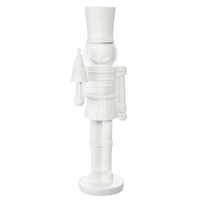 CANVAS Wooden Christmas Decoration Soldier Nutcracker, Matte White, 16-in Front_Flat