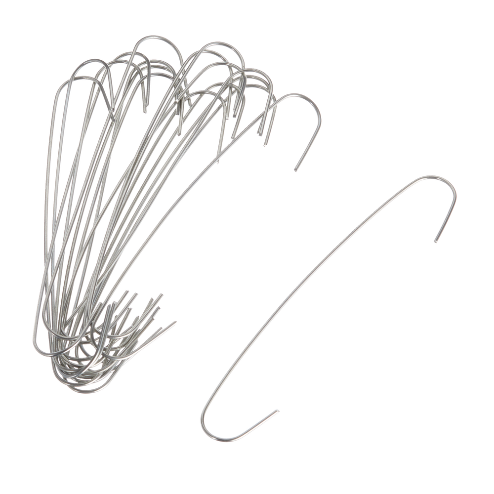 CANVAS Christmas Decoration Ornament Hooks, Large, Silver, 150pk