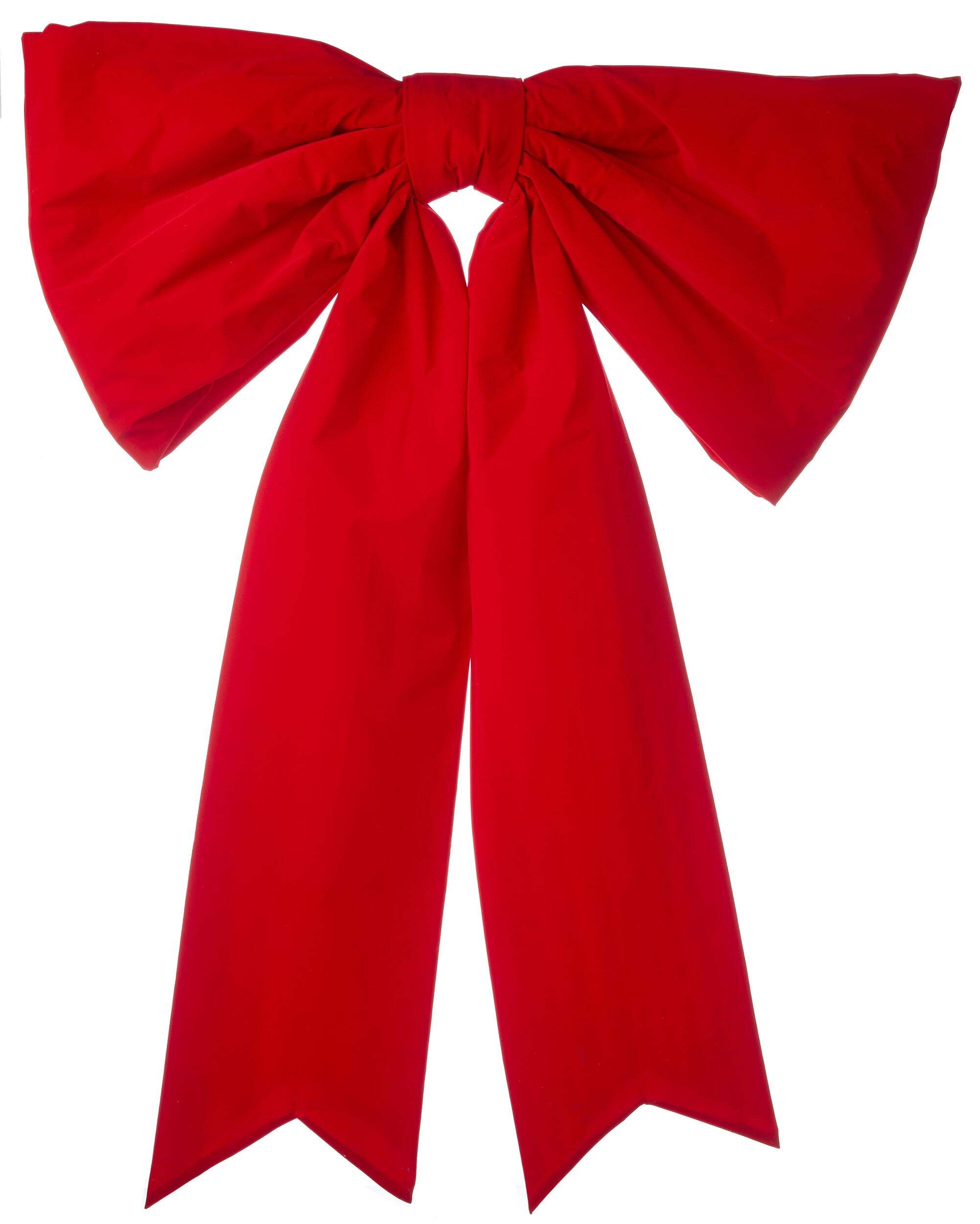 For Living Fabric Christmas Decoration Bow Large, Red, 48 x 6-in Front_Flat
