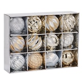 CANVAS Shatterproof Decoration Ball Christmas Ornament Set, Gold, 100-mm, 12-pc Front_Angled_Right