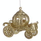 CANVAS Brights Collection Glittering Decoration Carriage Christmas Ornament, 90-mm Front_Flat