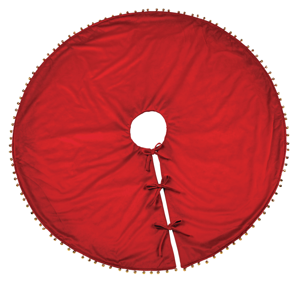 CANVAS Red Tree Skirt with Bells Canadian Tire