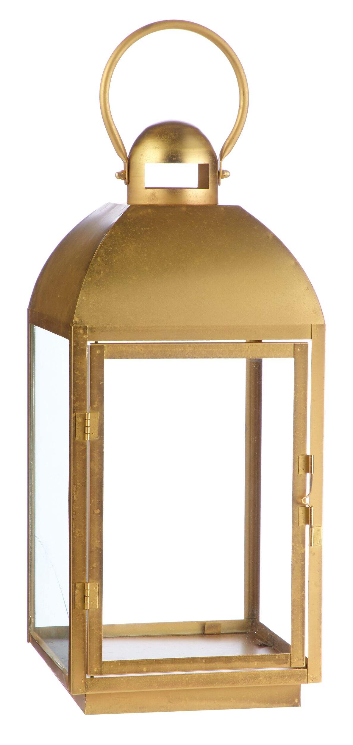 Lanterne pour bougie CANVAS, grand, or Front_Angled_Right