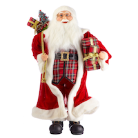 For Living Christmas Decoration Tabletop Santa with List Greeter, 3-ft Front_Flat