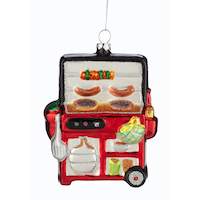 CANVAS Brights Collection Glass BBQ Ornament, 4-in Front_Flat