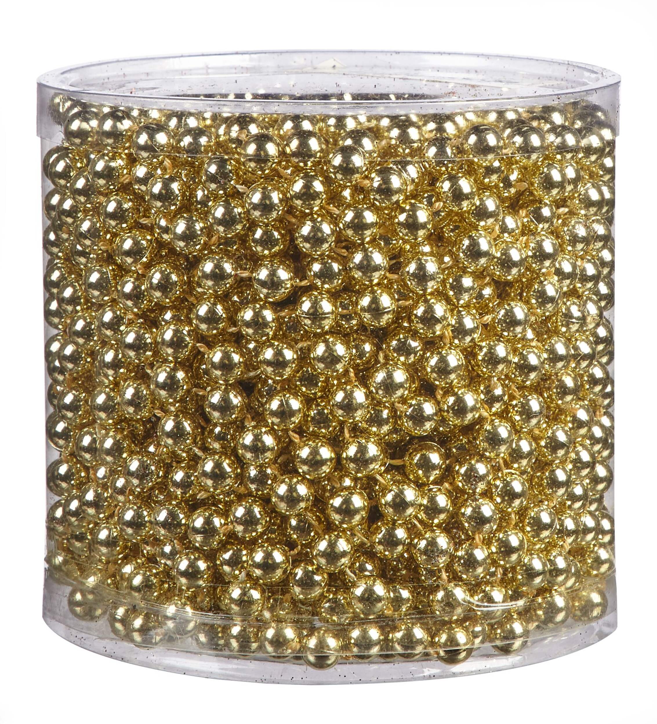 CANVAS Gold Collection Christmas Decoration Bead Garland, 60-ft Front_Flat
