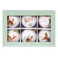 CANVAS Enchanted Forest Collection Designer Series Ball Christmas Ornament Set, 3-in, 6-pk