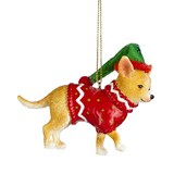 Ornement chien avec chapeau CANVAS Collection, rouge, varié Side_Right