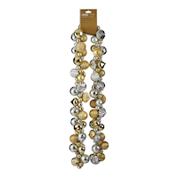 CANVAS - Guirlande de Noël incassable pour la décoration, styles assortis, doré, 6 pi Front_Flat