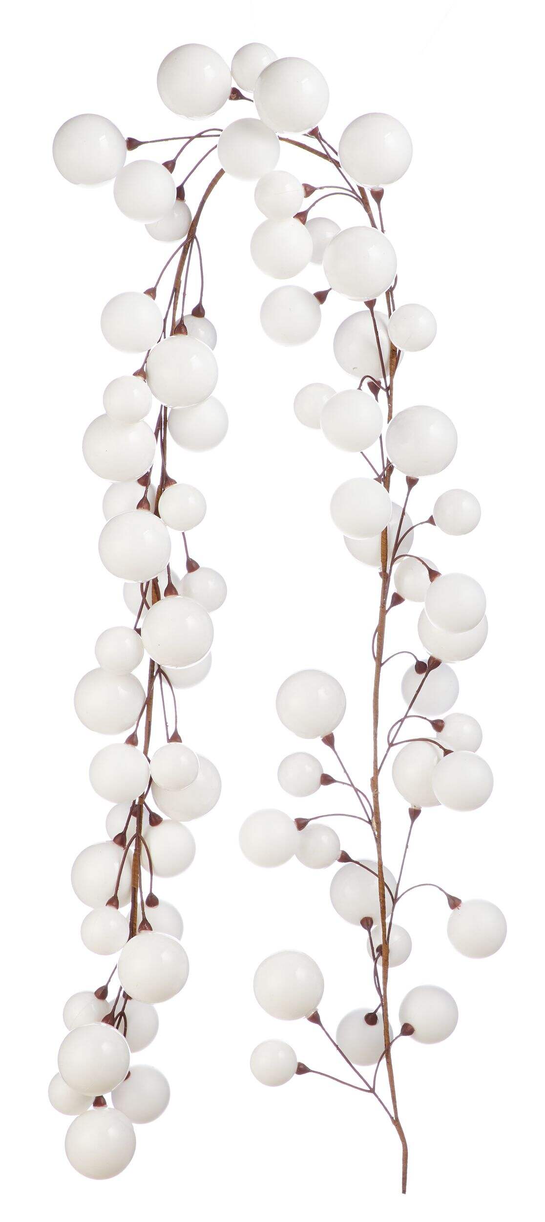 Guirlande de décoration de Noël de base incassable For Living, blanc, 6 pi Front_Angled_Left