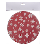 Décoration de Noël napperons en papier, choix de styles, 8 po, paq. 18 Front_Flat