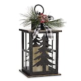 Lantern LED Flameless Candle, White, Tree, 9.9-in, for Christmas Front_Angled_Right