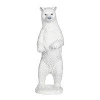 CANVAS Resin Standing Christmas Polar Bear Décor, White, 19-in Front_Flat