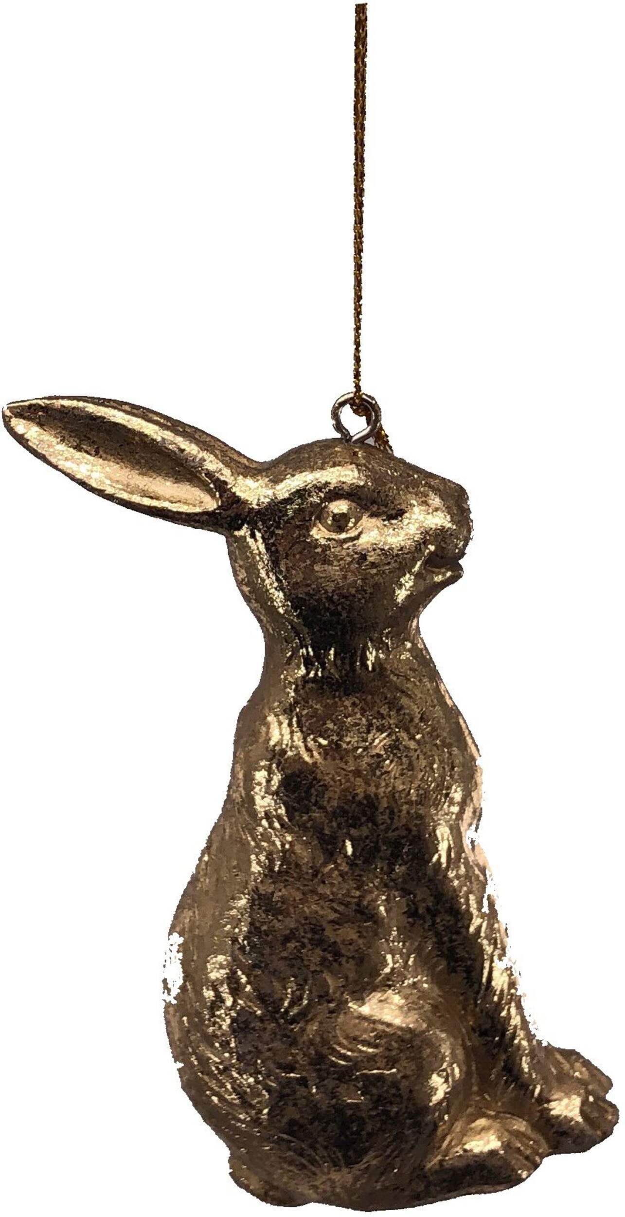CANVAS Enchanted Collection Gold Rabbit Ornament Front_Flat