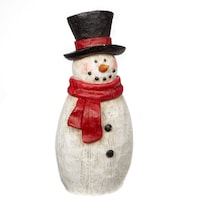 CANVAS Resin Standing Santa & Snowman, Assorted Front_Angled_Right