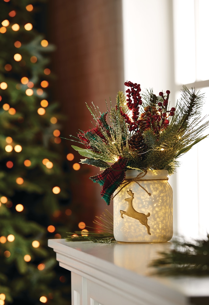 CANVAS LightUp Christmas Decoration Artificial Greenery in Reindeer