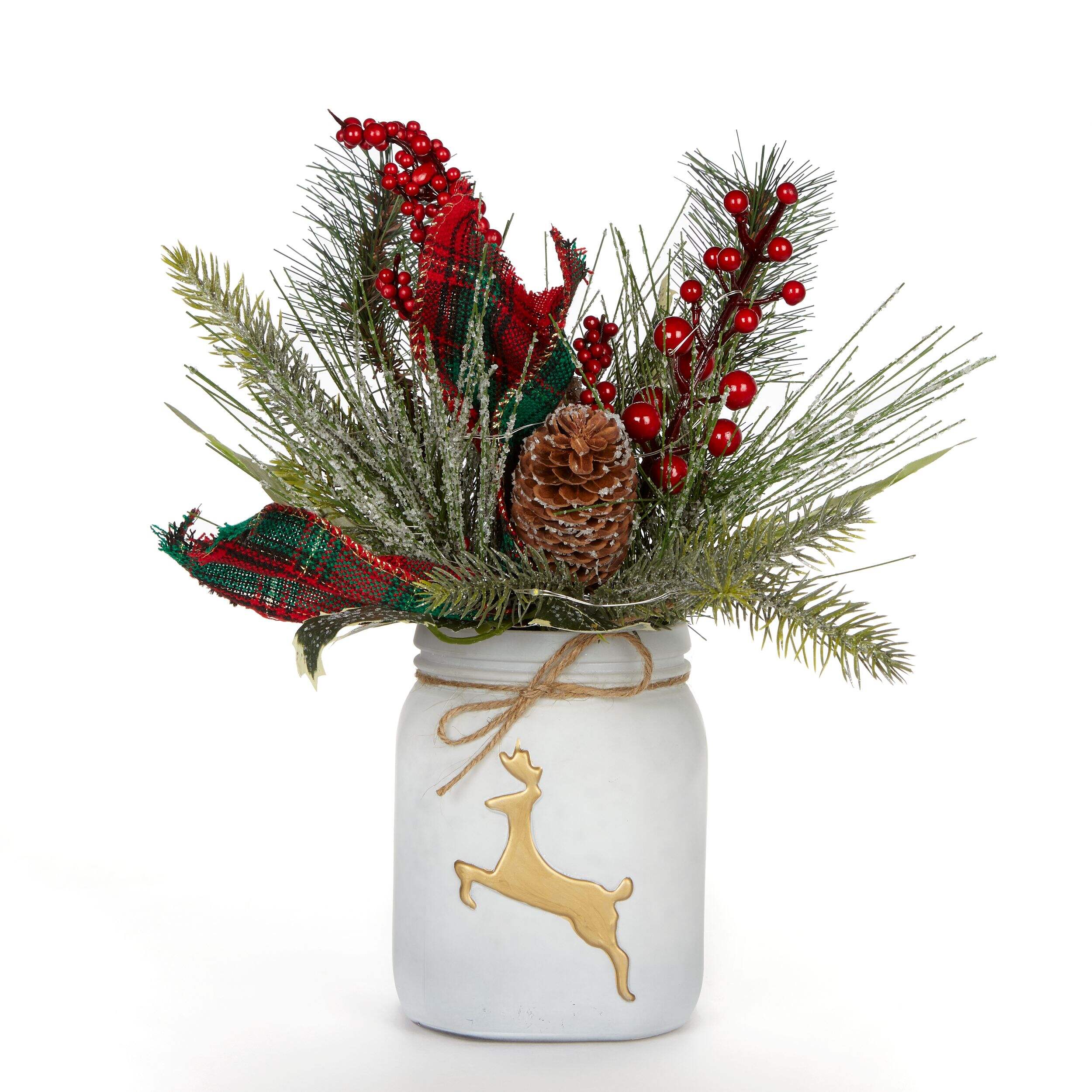 CANVAS LightUp Christmas Decoration Artificial Greenery in Reindeer