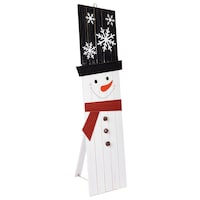 For Living Christmas Santa or Snowman Porch Décor, 36-in, Assorted Front_Angled_Right