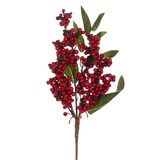 CANVAS Christmas Decoration Artificial Cranberry Pick, Red, 12-in Front_Flat