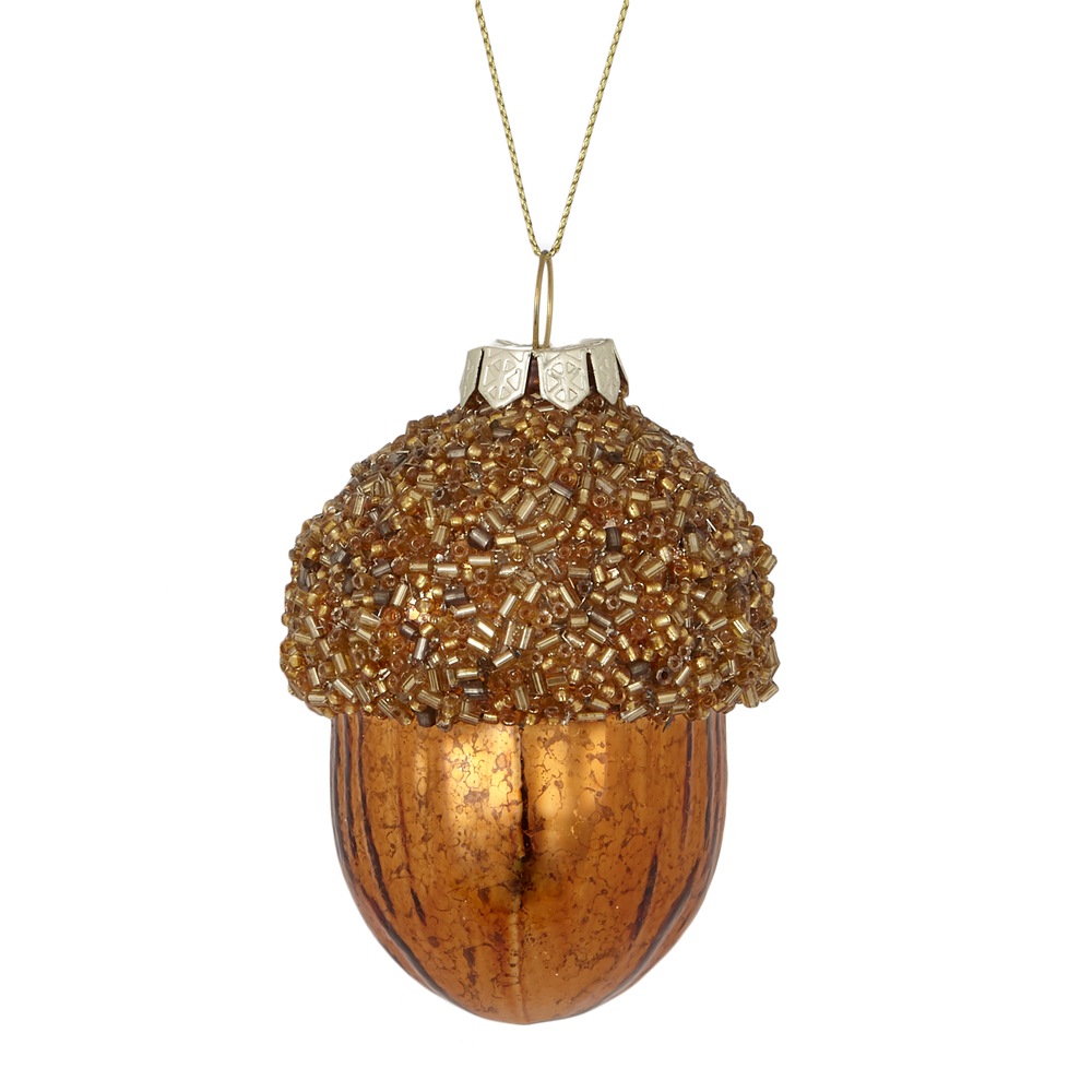 CANVAS Enchanted Collection Glass Acorn Christmas Ornament ...