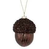CANVAS Enchanted Collection Glass Acorn Christmas Ornament, Assorted Colour, 3 3/10-in Front_Flat
