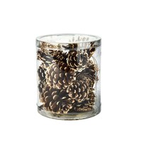 CANVAS The Night Before Christmas Collection Metal Pinecone Christmas Ornament Set, Brown, 2-in, 12-pk Front_Elevated