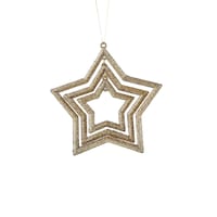CANVAS Gold Collection Glittering Decoration Multi-Star Christmas Ornament, 5-in