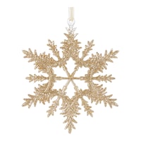 CANVAS Gold Collection Glittering Decoration Snowflake Christmas Ornament, 5 3/10-in