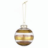 CANVAS Collection Or - Décoration de Noël Boule rayée, 3&nbsp;po Front_Flat