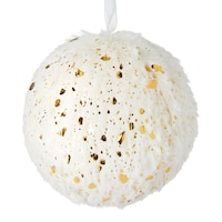 CANVAS Gold Collection Decoration Faux Fur Ball Christmas Ornament, 3-in