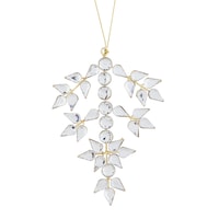 CANVAS Collection Or  - Décoration de Noël Feuille en fil métallique et en pierres précieuses, argent, 4 po Front_Flat