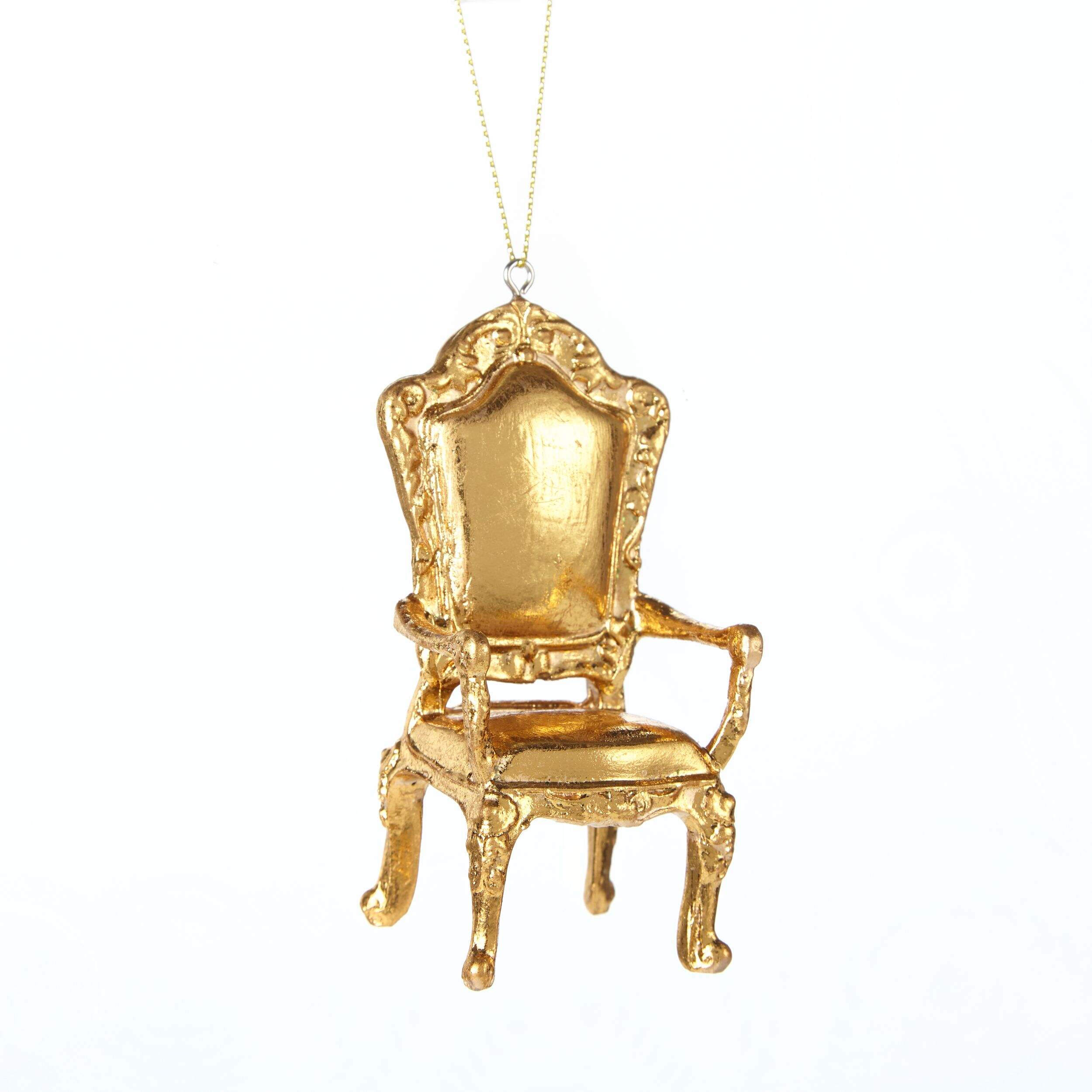 CANVAS Gold Collection Decoration Preston Chairs Christmas Ornament, 3 7/10-in Front_Angled_Right