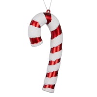 CANVAS Collection Rouge - Ornement de Noël Canne de bonbon, 6 po Front_Angled_Left