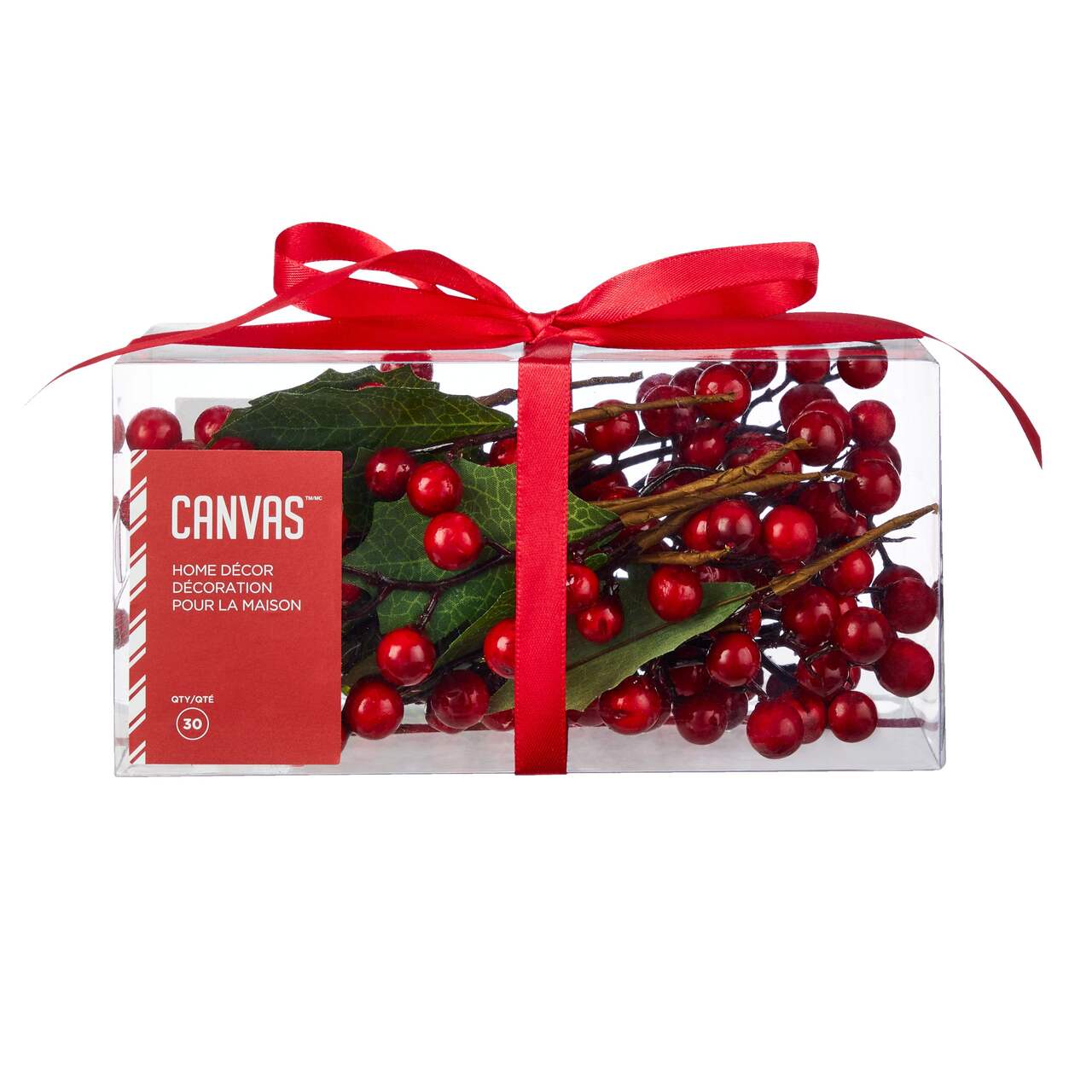 CANVAS Red Collection Christmas Berry Pick Decoration Set, 5-in, 30-pk