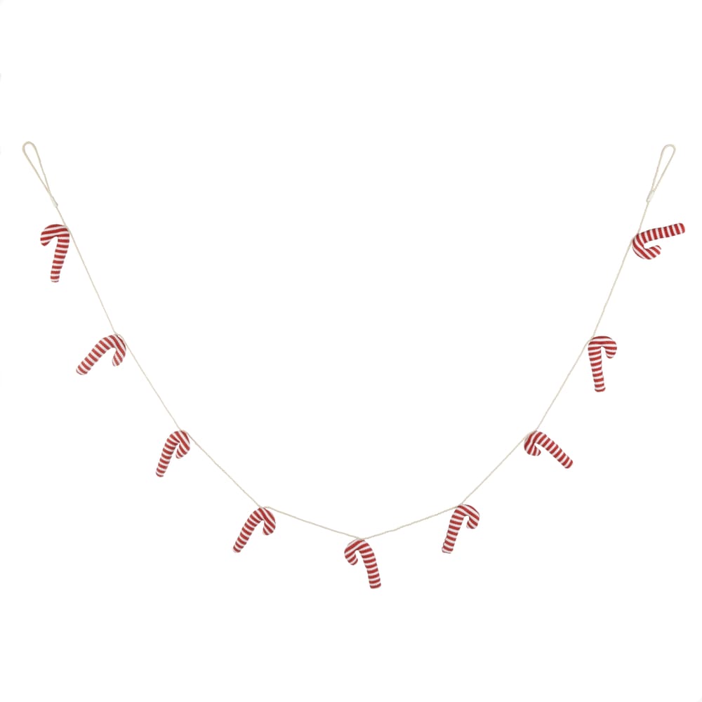 CANVAS Red Collection Fabric Christmas Decoration Knitted Candy Cane